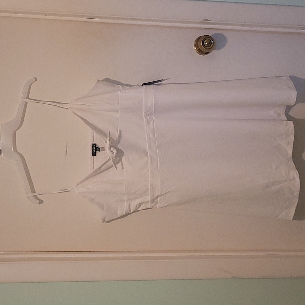 Express Size XL White Knotted Front Dress